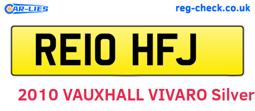 RE10HFJ are the vehicle registration plates.
