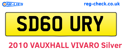 SD60URY are the vehicle registration plates.