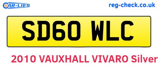 SD60WLC are the vehicle registration plates.
