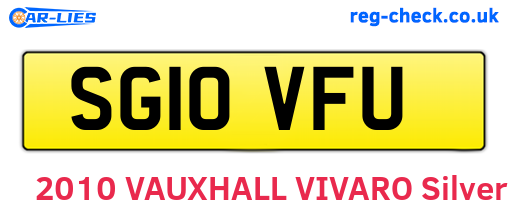 SG10VFU are the vehicle registration plates.