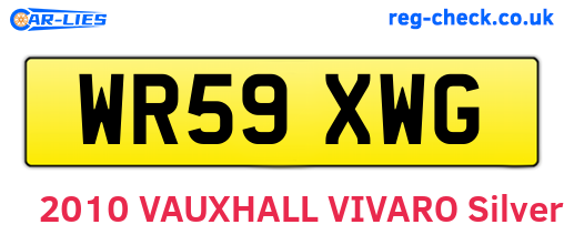 WR59XWG are the vehicle registration plates.