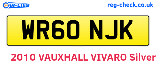 WR60NJK are the vehicle registration plates.
