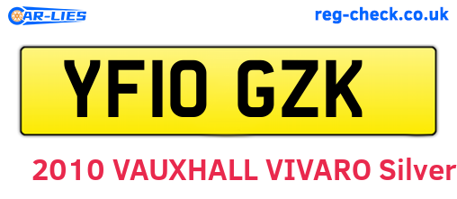 YF10GZK are the vehicle registration plates.