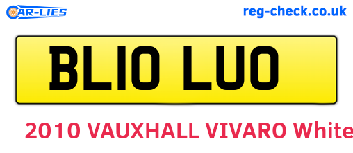 BL10LUO are the vehicle registration plates.
