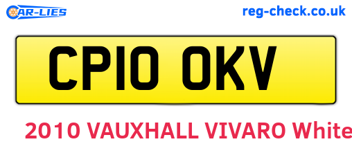 CP10OKV are the vehicle registration plates.