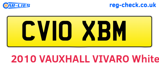 CV10XBM are the vehicle registration plates.