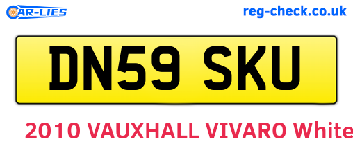 DN59SKU are the vehicle registration plates.