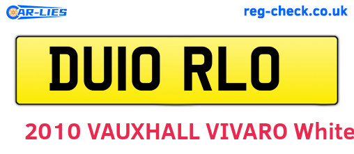 DU10RLO are the vehicle registration plates.