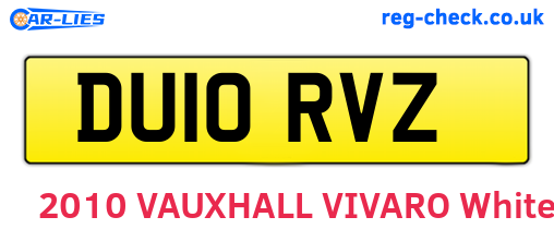 DU10RVZ are the vehicle registration plates.