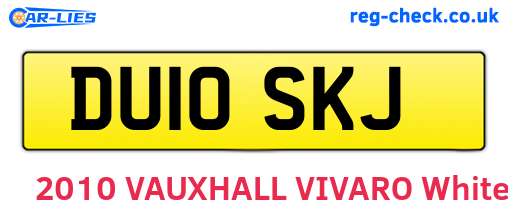 DU10SKJ are the vehicle registration plates.