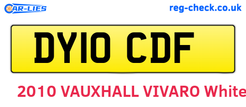 DY10CDF are the vehicle registration plates.