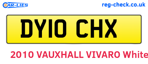 DY10CHX are the vehicle registration plates.