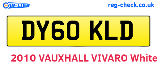 DY60KLD are the vehicle registration plates.