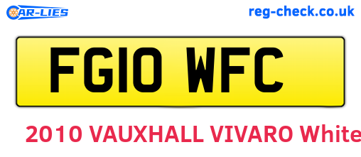 FG10WFC are the vehicle registration plates.