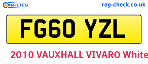 FG60YZL are the vehicle registration plates.