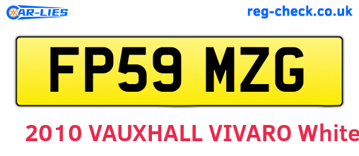 FP59MZG are the vehicle registration plates.