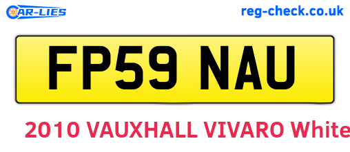 FP59NAU are the vehicle registration plates.