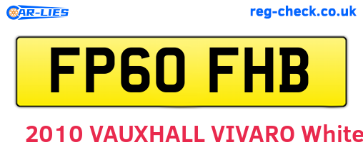 FP60FHB are the vehicle registration plates.