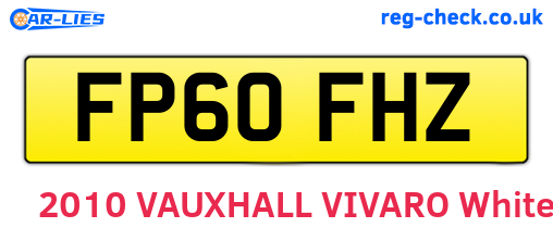 FP60FHZ are the vehicle registration plates.