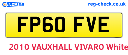 FP60FVE are the vehicle registration plates.