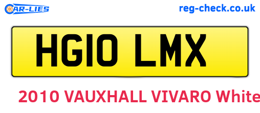 HG10LMX are the vehicle registration plates.