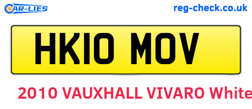 HK10MOV are the vehicle registration plates.