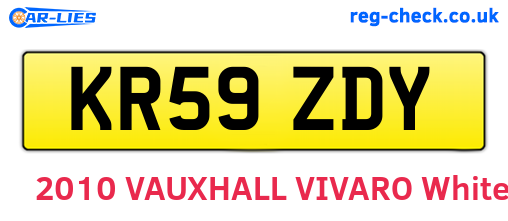 KR59ZDY are the vehicle registration plates.