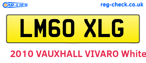 LM60XLG are the vehicle registration plates.