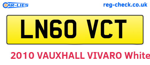 LN60VCT are the vehicle registration plates.