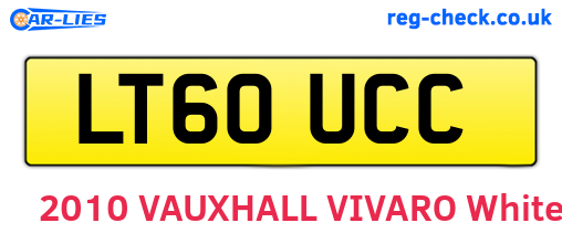 LT60UCC are the vehicle registration plates.