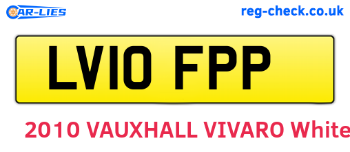 LV10FPP are the vehicle registration plates.