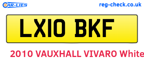 LX10BKF are the vehicle registration plates.