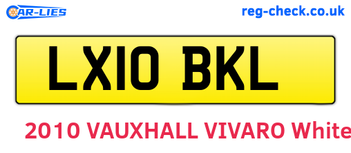 LX10BKL are the vehicle registration plates.