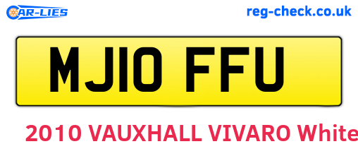 MJ10FFU are the vehicle registration plates.