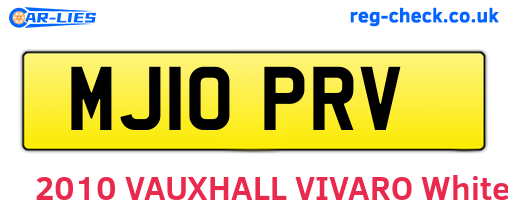 MJ10PRV are the vehicle registration plates.