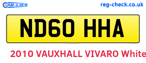 ND60HHA are the vehicle registration plates.