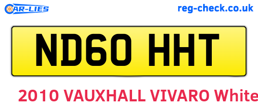 ND60HHT are the vehicle registration plates.