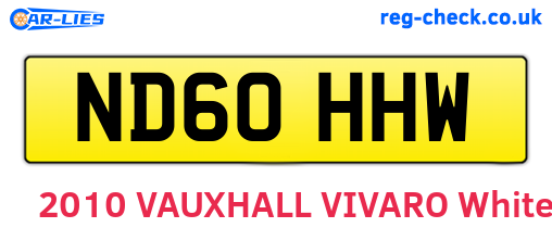 ND60HHW are the vehicle registration plates.