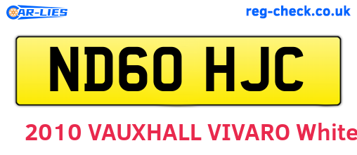 ND60HJC are the vehicle registration plates.