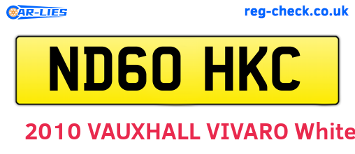 ND60HKC are the vehicle registration plates.
