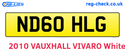 ND60HLG are the vehicle registration plates.