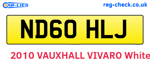ND60HLJ are the vehicle registration plates.