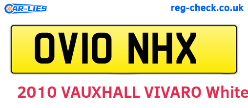 OV10NHX are the vehicle registration plates.