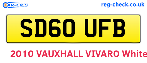 SD60UFB are the vehicle registration plates.