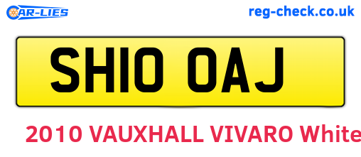 SH10OAJ are the vehicle registration plates.