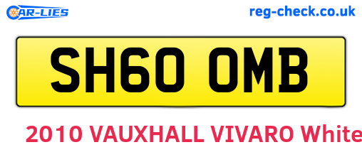 SH60OMB are the vehicle registration plates.