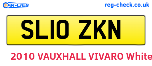 SL10ZKN are the vehicle registration plates.