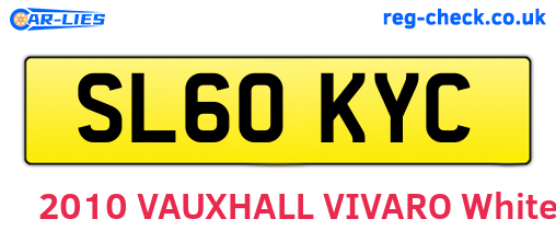 SL60KYC are the vehicle registration plates.