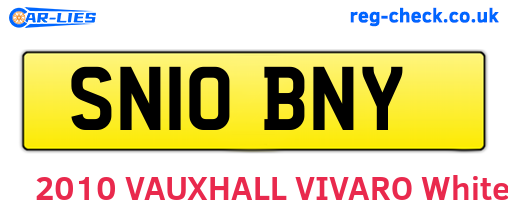 SN10BNY are the vehicle registration plates.