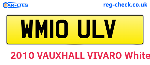 WM10ULV are the vehicle registration plates.